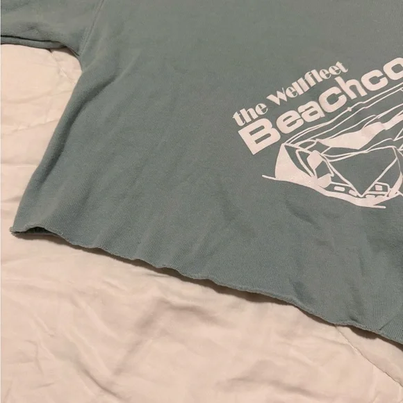 Beachcomber Large Sea Foam Green Cropped Crewneck Sweatshirt - Picture 7 of 11